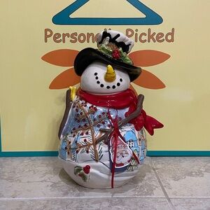 Blue Sky Clayworks “NIGHT BEFORE CHRISTMAS SNOWMAN” Cookie Jar